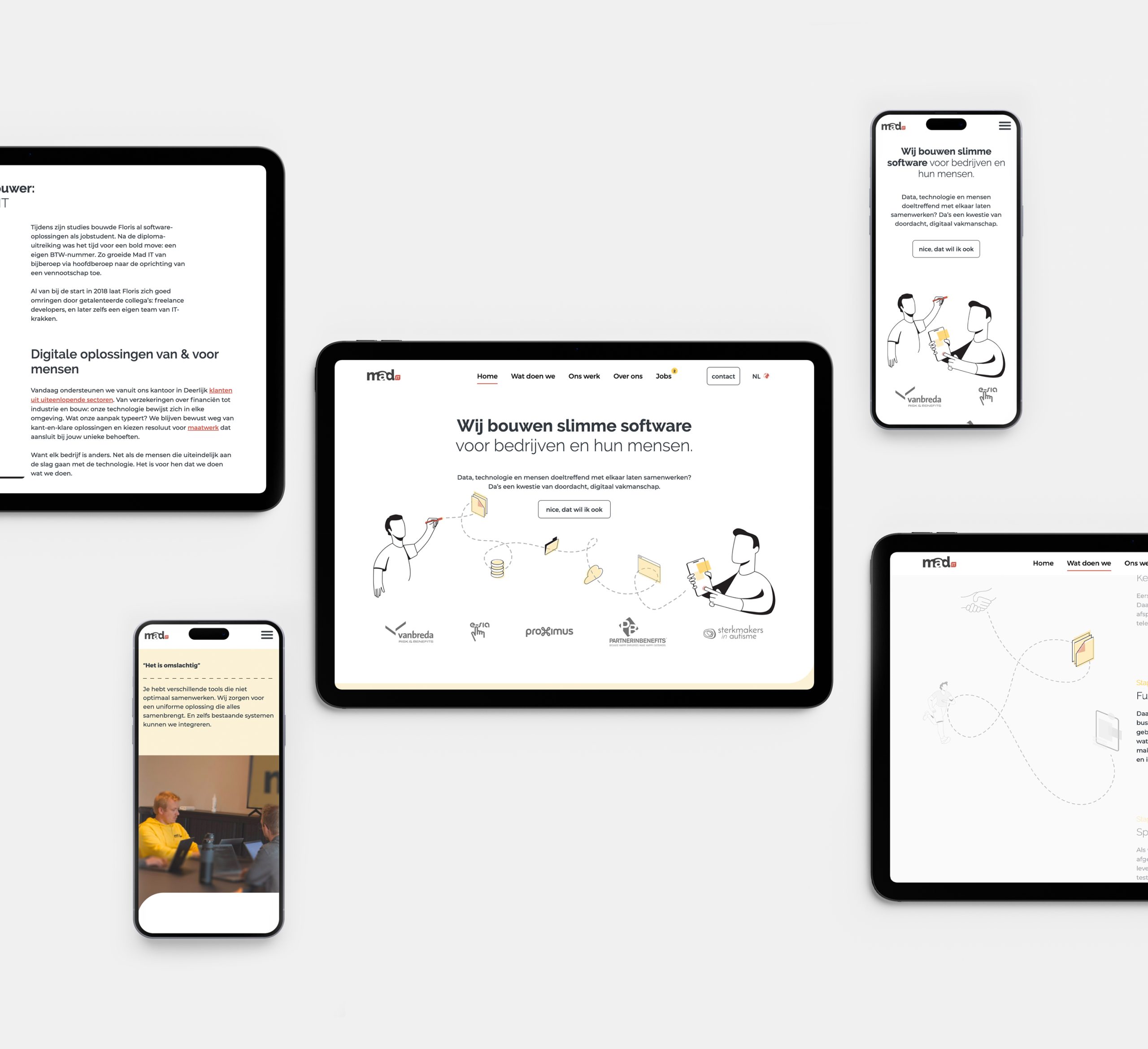 madIT webdesign tablet en iphone